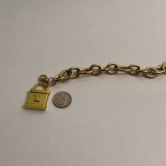 Louis Vuitton Gold Lock Bracelet Padlock - Picture 5 of 5